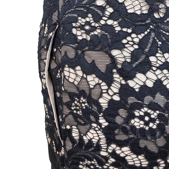 Julia Jordan Black & Nude Women’s Floral Lace Jumpsuit Halter Neck Sz 12 - Picture 9 of 13